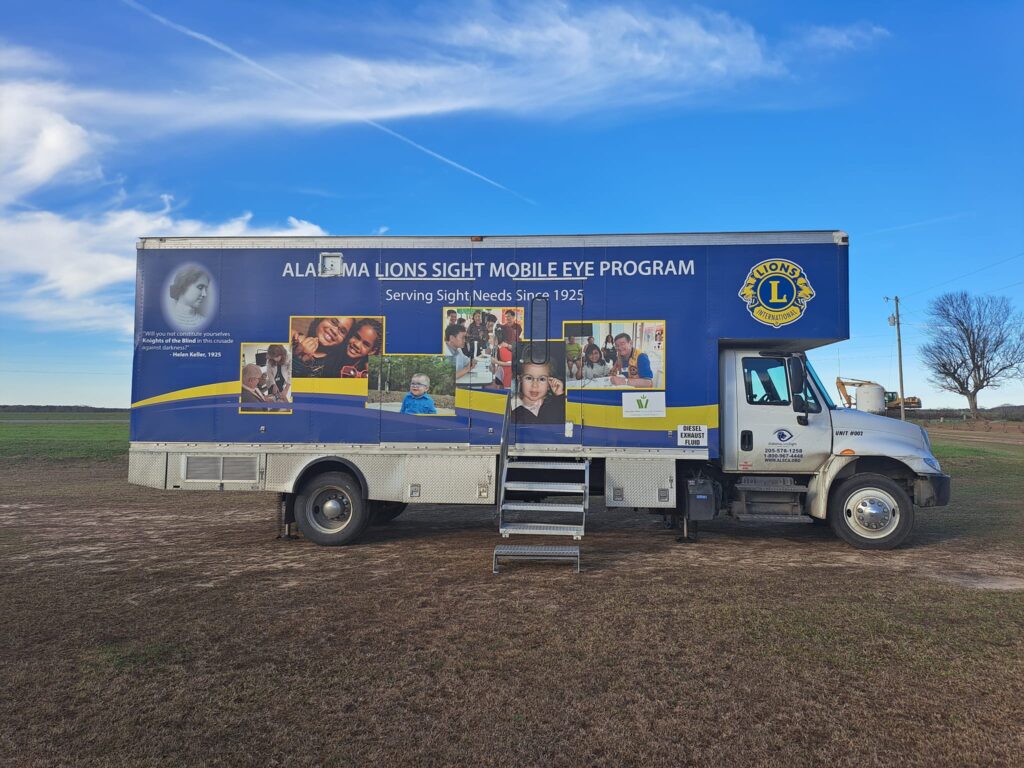 Mobile bus for Alabama Lions Sight Mobile Eye Program