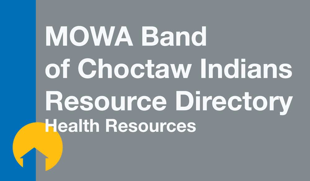ENI Resource Directory Cover: MOWA Band of Choctaw Indians Alabama Health Resources, prepared by the University of Alabama Center for Economic Development